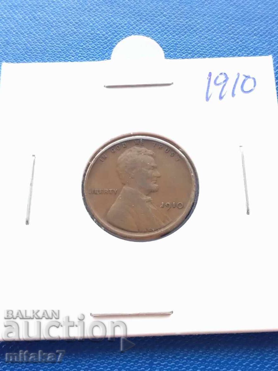 1 λεπτό 1910, ΗΠΑ