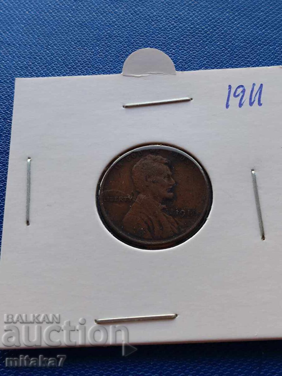 1 цент 1911 година, САЩ 1 цент 1911 година, САЩ