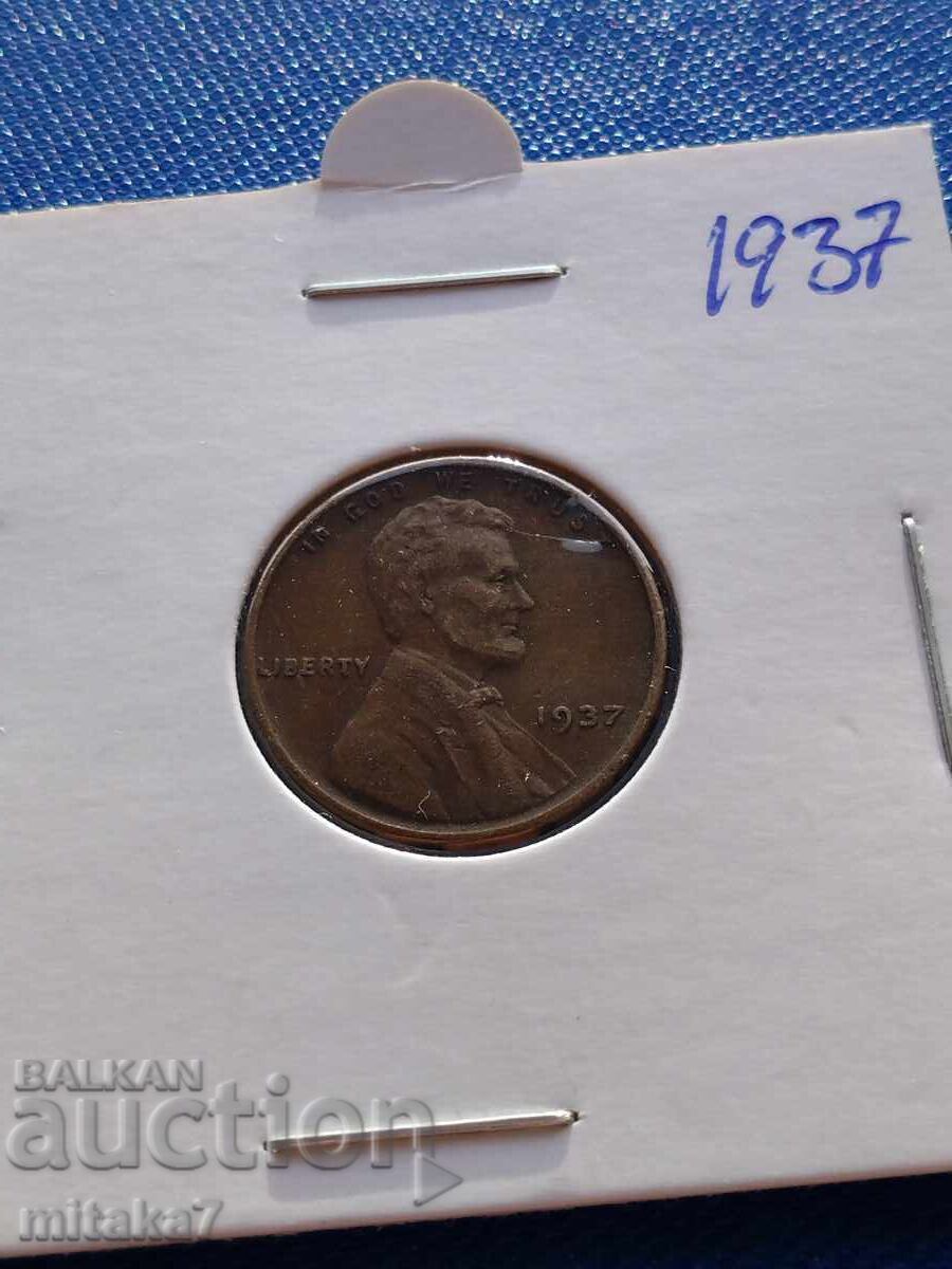 1 λεπτό 1937, ΗΠΑ