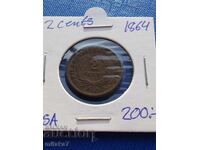 2 λεπτά 1864, ΗΠΑ