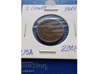 2 λεπτά 1864, ΗΠΑ