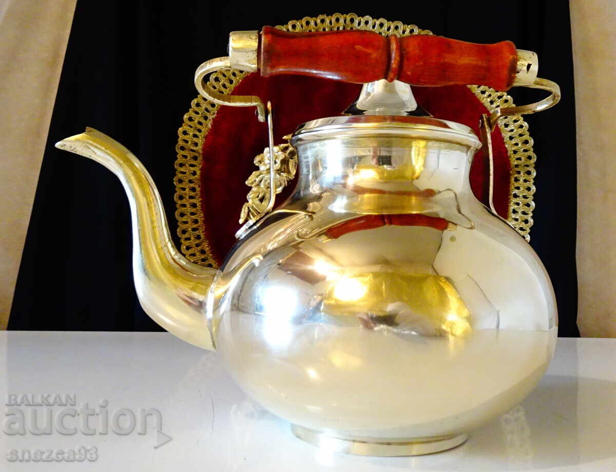 Victorian bronze teapot, jug