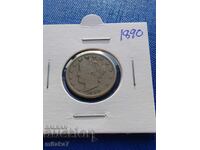 5 цента 1890 година, САЩ