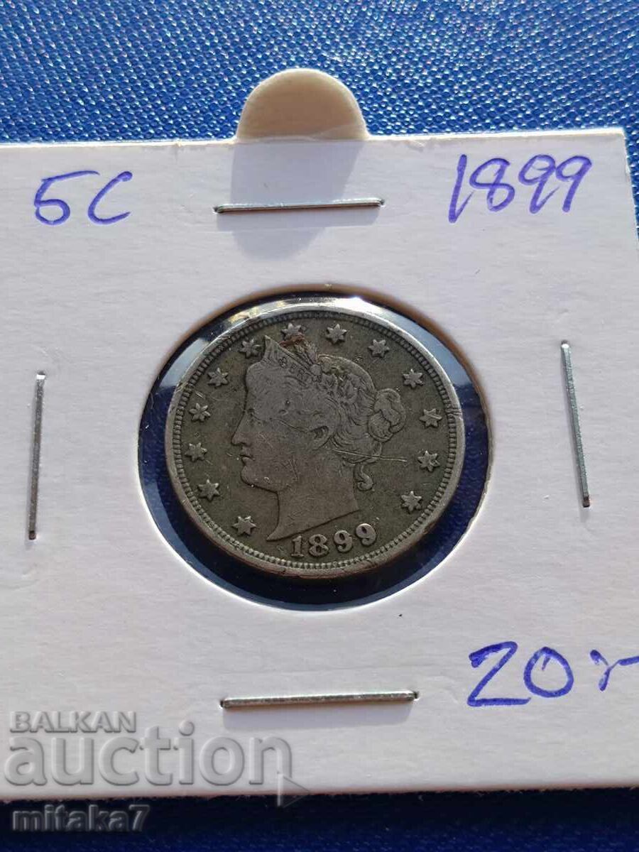 5 λεπτά 1899, ΗΠΑ