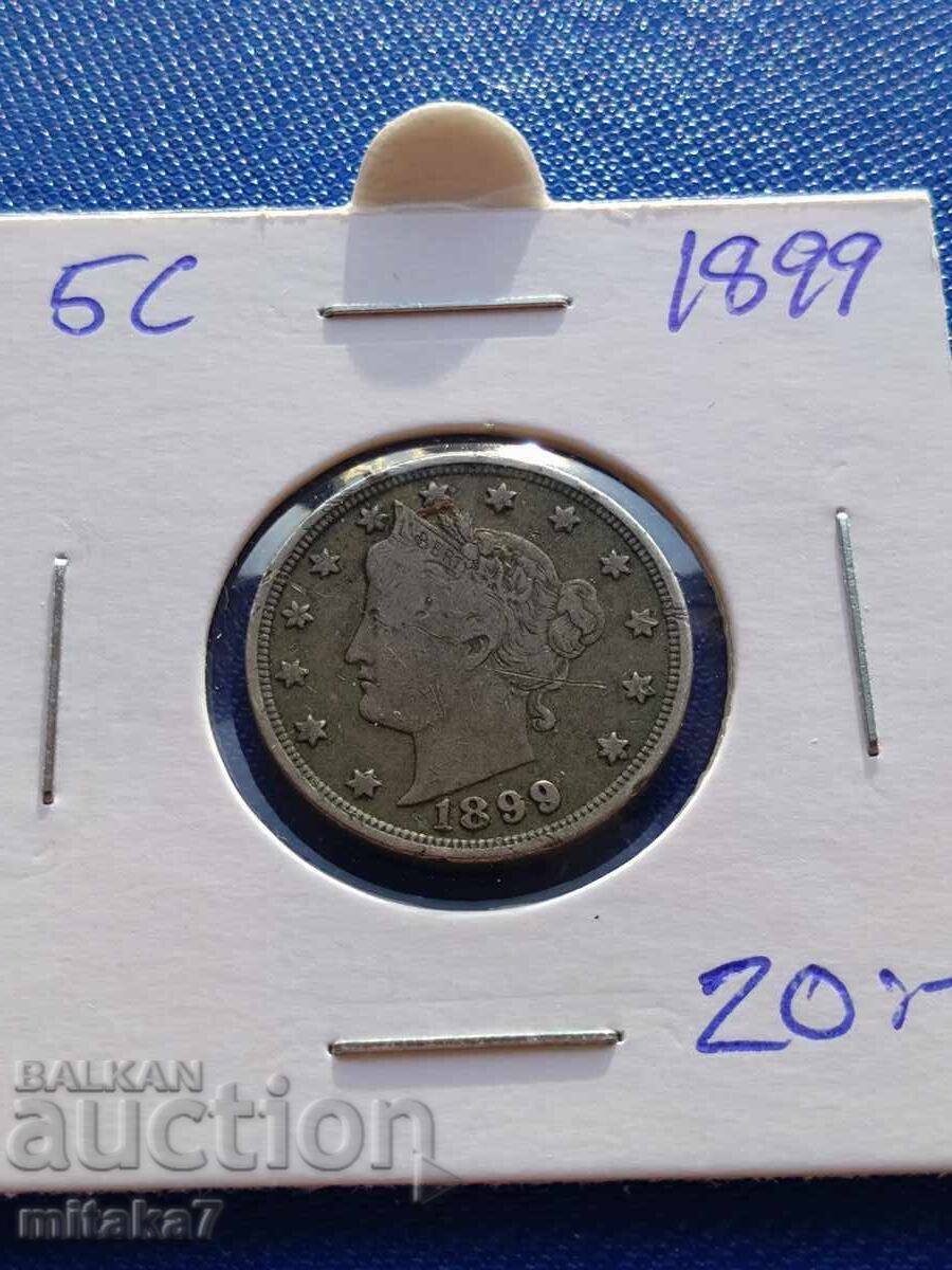 5 λεπτά 1899, ΗΠΑ