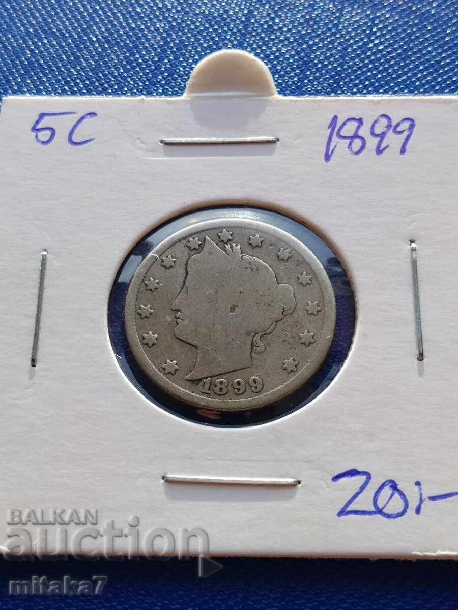 5 λεπτά 1899, ΗΠΑ