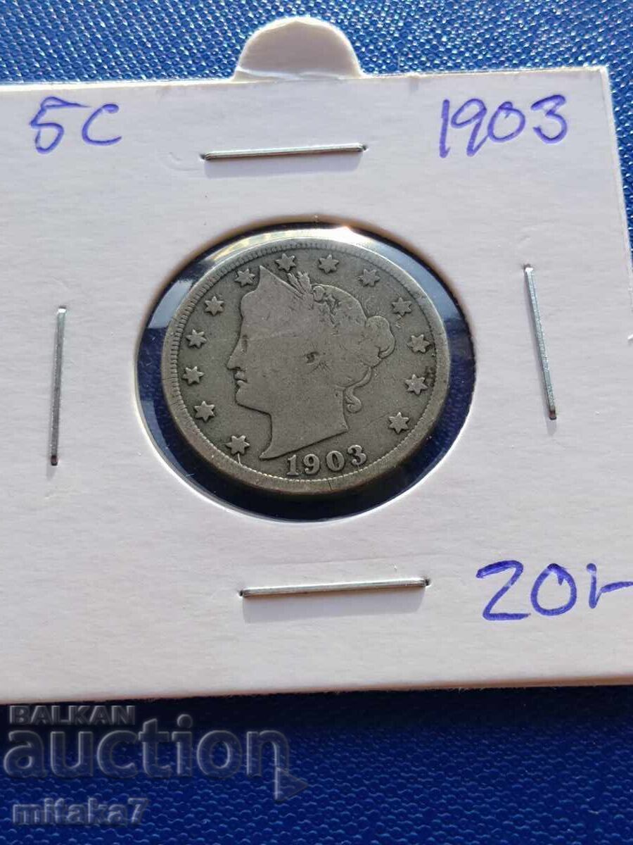 5 λεπτά 1903, ΗΠΑ