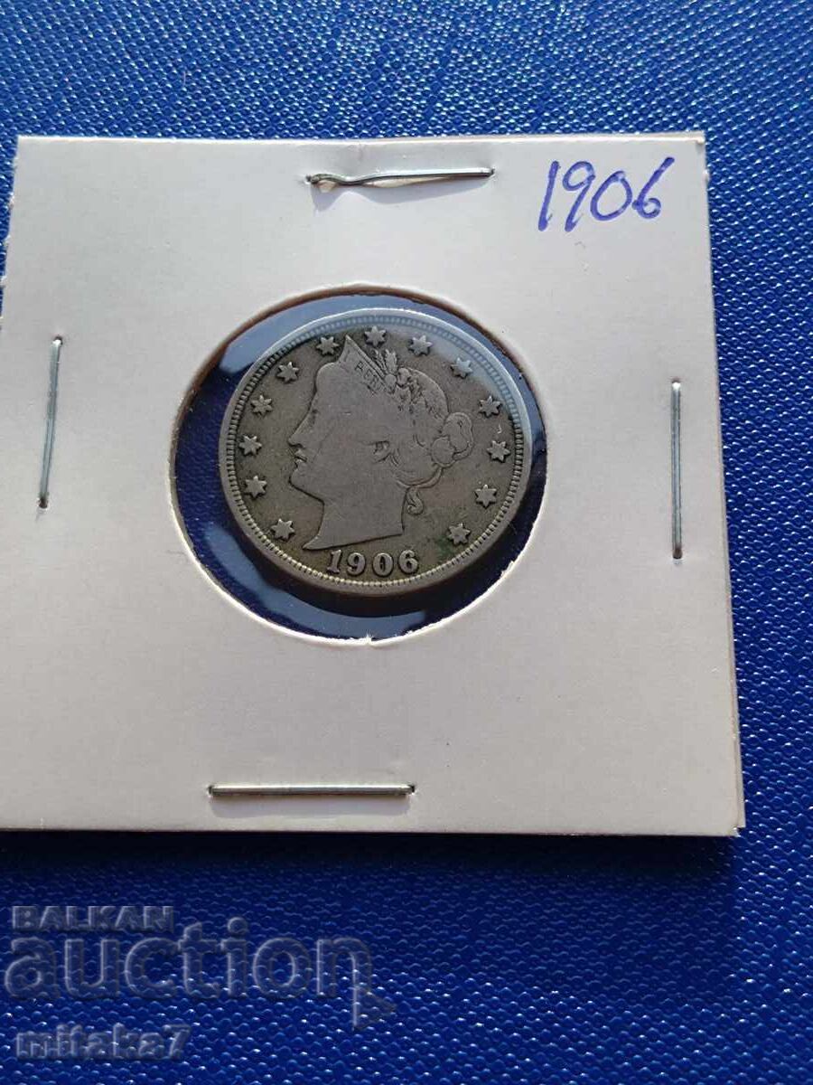 5 цента 1906 година, САЩ