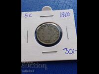 5 цента 1910 година, САЩ