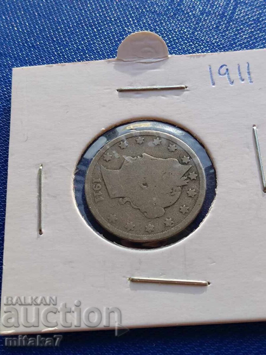 5 цента 1911 година, САЩ