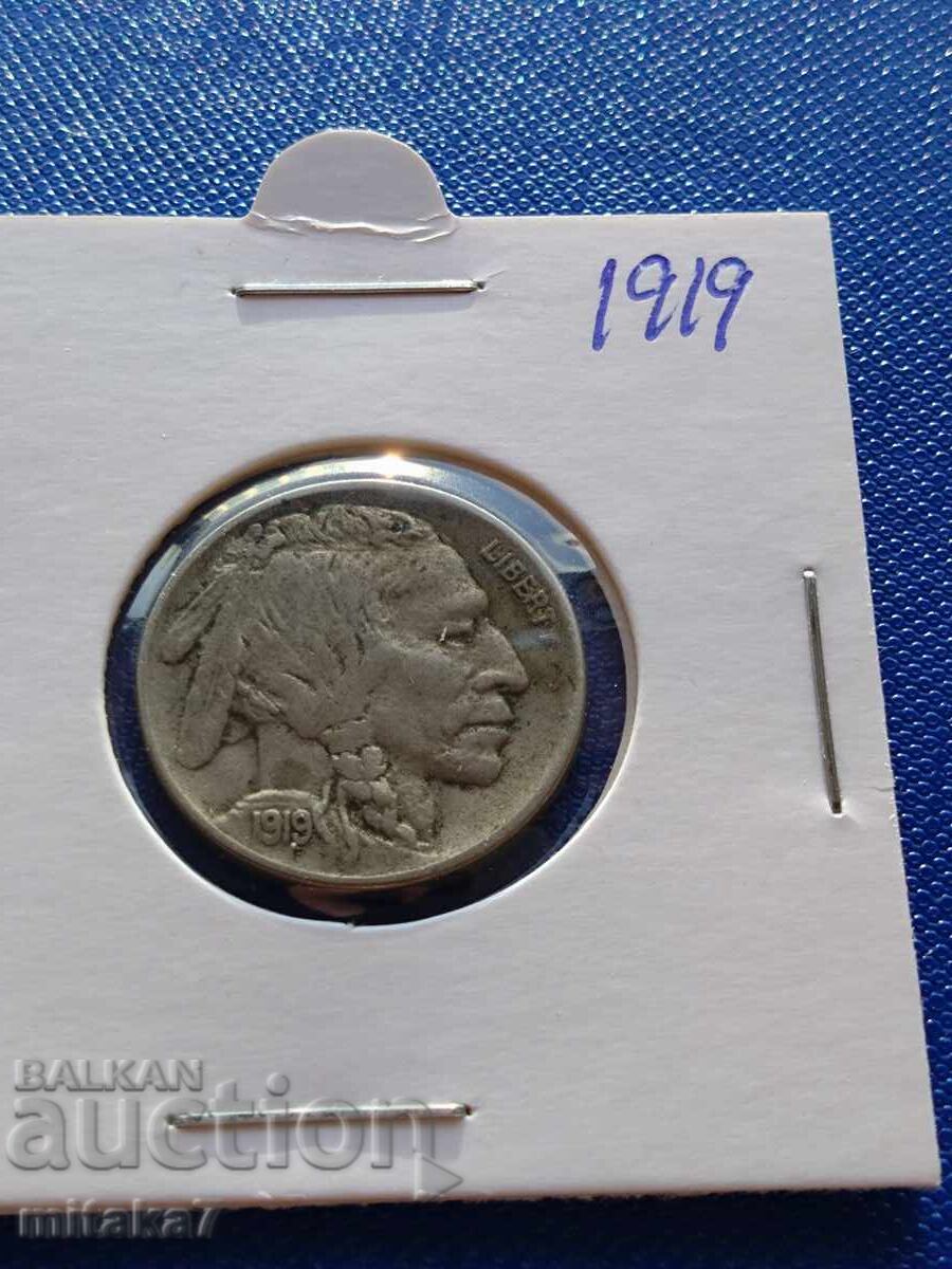 5 Cent 1919 Year, USA