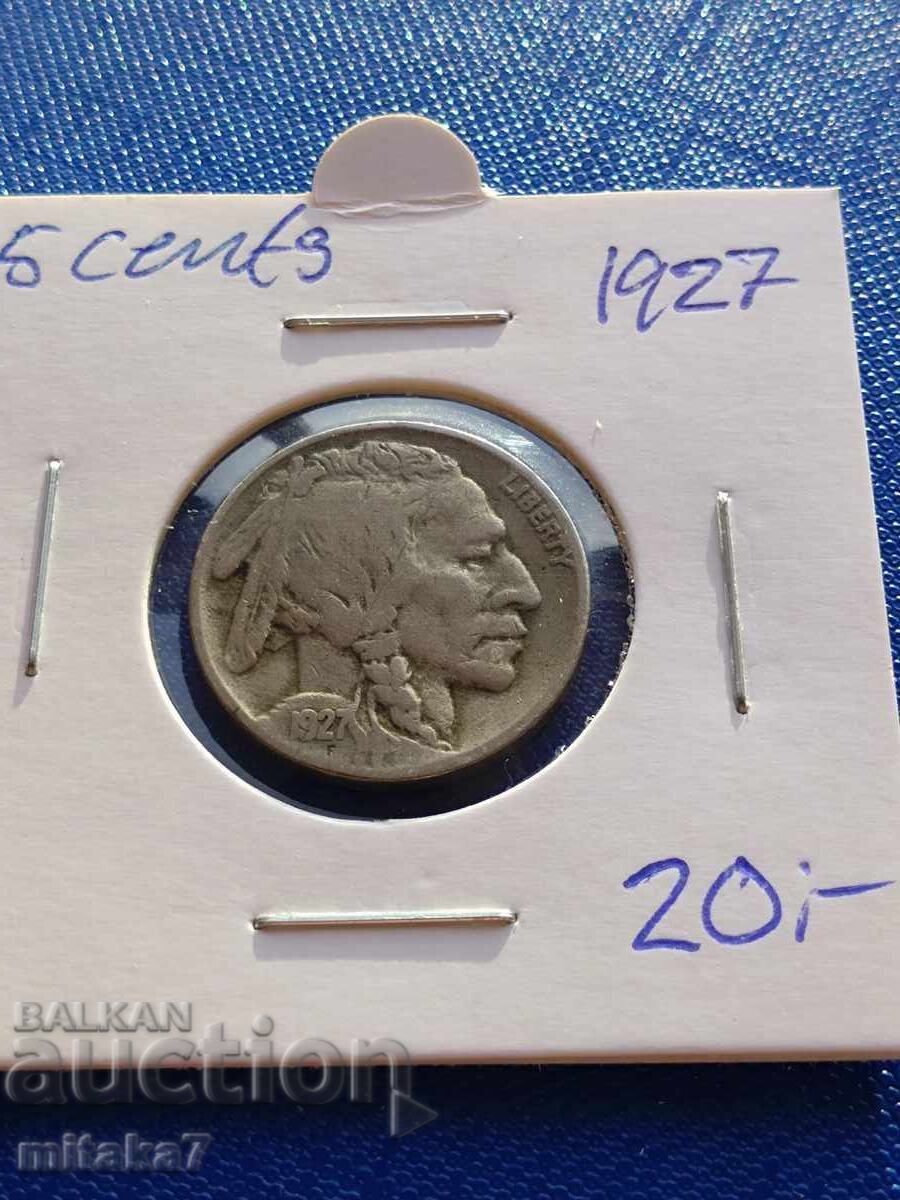 5 cenți 1927, SUA
