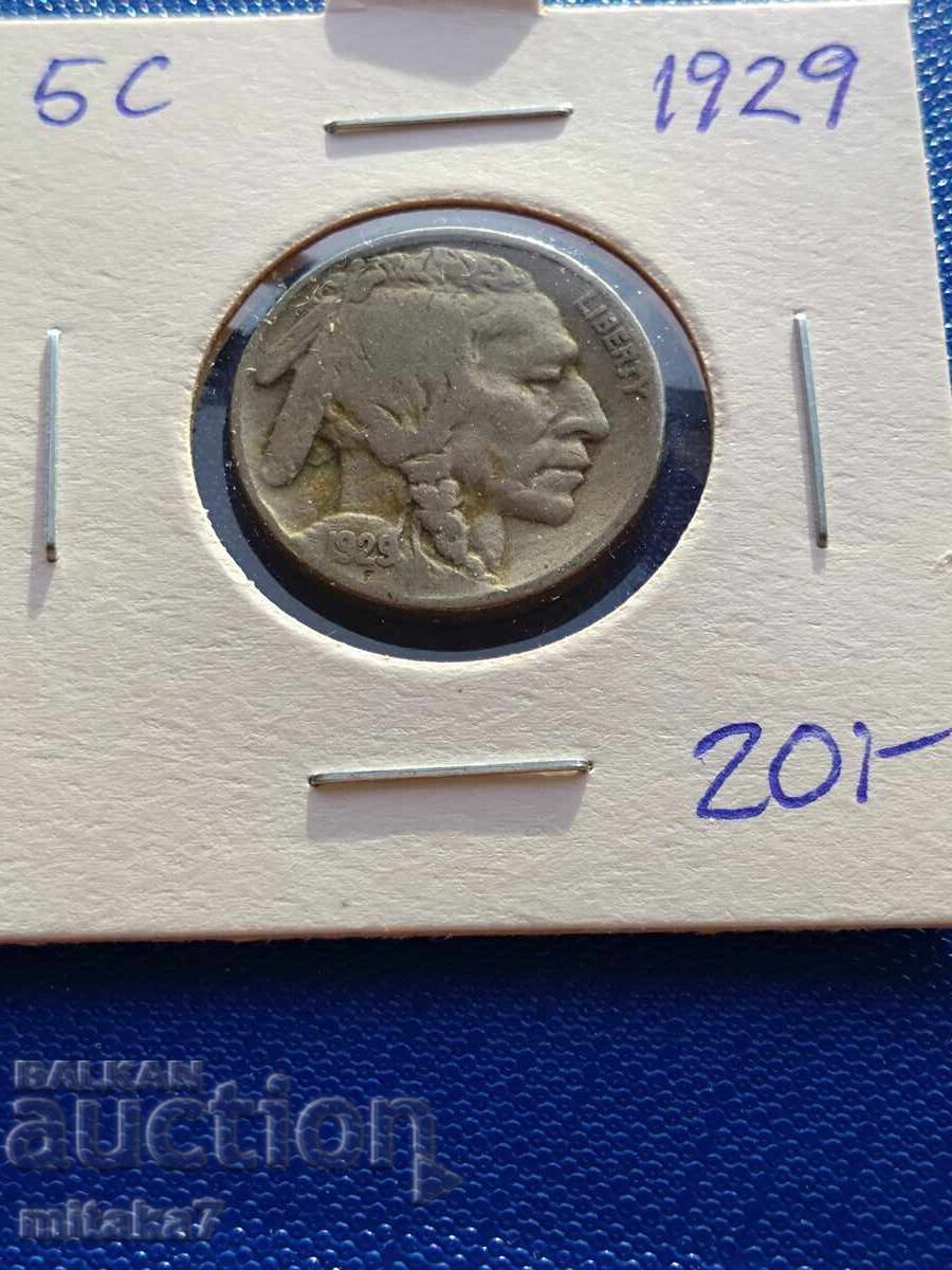 5 λεπτά 1929 god., ΗΠΑ 5 λεπτά 1929 god., ΗΠΑ