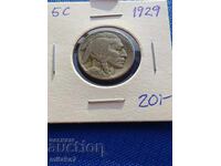 5 cenți 1929, SUA