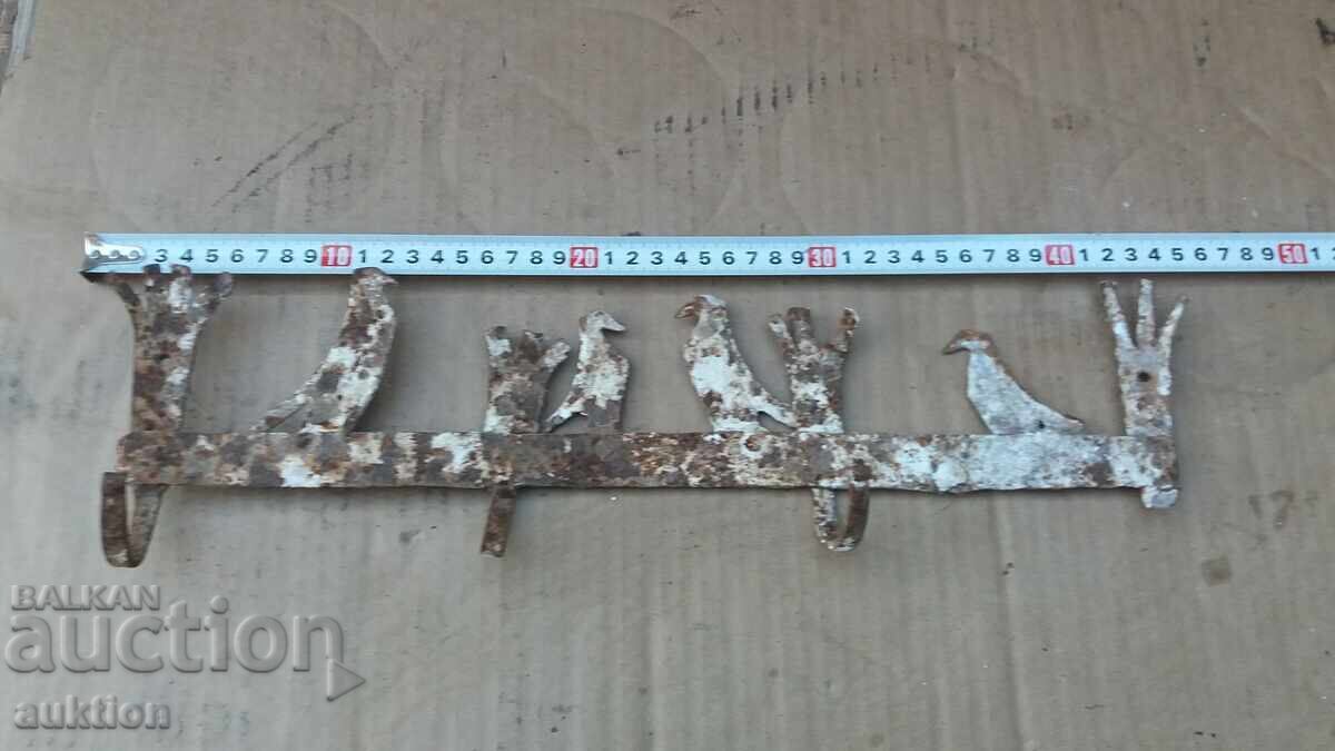 OLD MASSIVE IRON COAT RACK