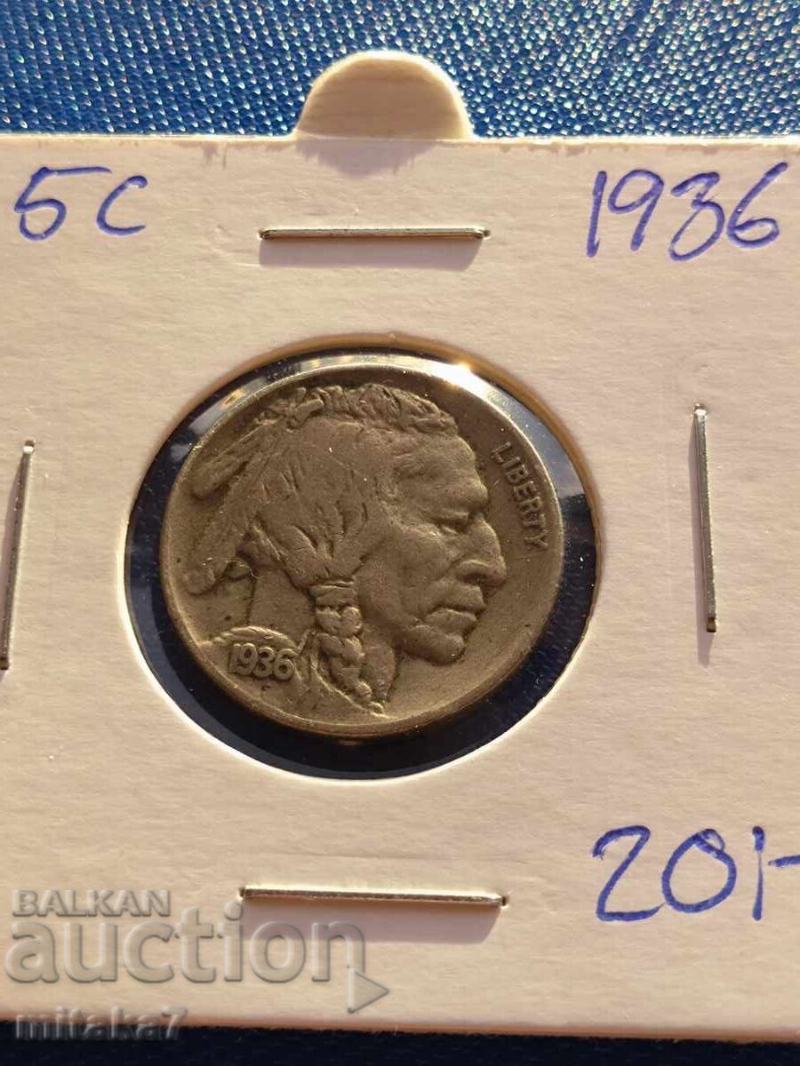 5 λεπτά 1936, ΗΠΑ