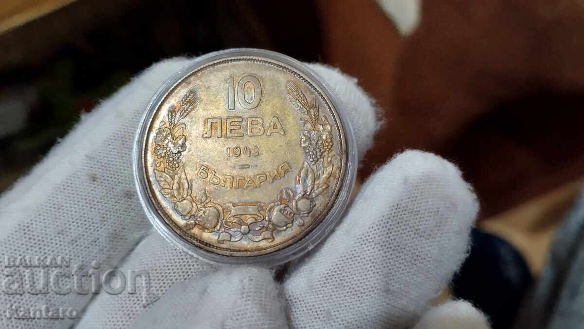 Monedă - BULGARIA - 10 BGN - 1943 cu preț € 4.60 | 9.00 BGN