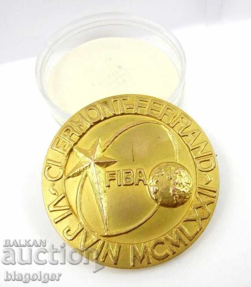 1972 FIBA-Рядък Медал с Позлата-Бакетбол Фестивал на Европа - 6 1972 FIBA-Рядък Медал с Позлата-Бакетбол Фестивал на Европа - 6
