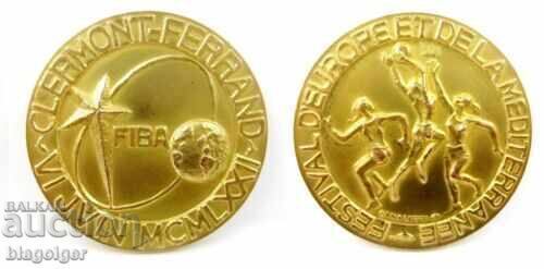 1972 FIBA-Рядък Медал с Позлата-Бакетбол Фестивал на Европа 1972 FIBA-Рядък Медал с Позлата-Бакетбол Фестивал на Европа