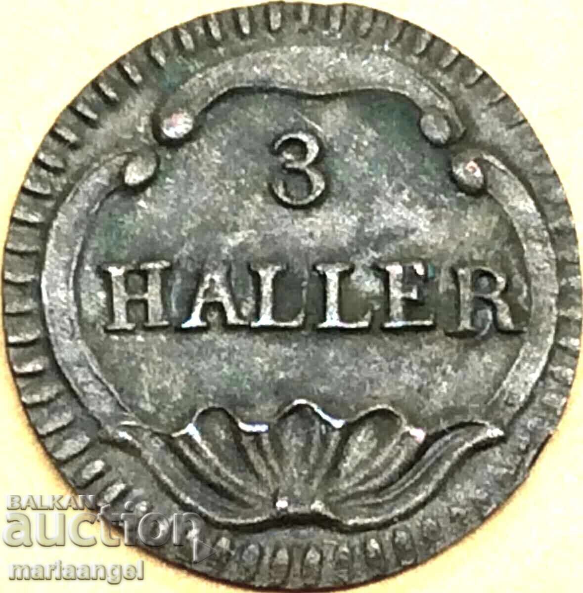 3 хелера 1827-1841 Швейцария Цюрих билон - 6 3 хелера 1827-1841 Швейцария Цюрих билон - 6