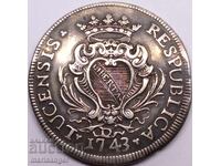 Scudo 1743 Lucca Italy Thaler 26.34g silver