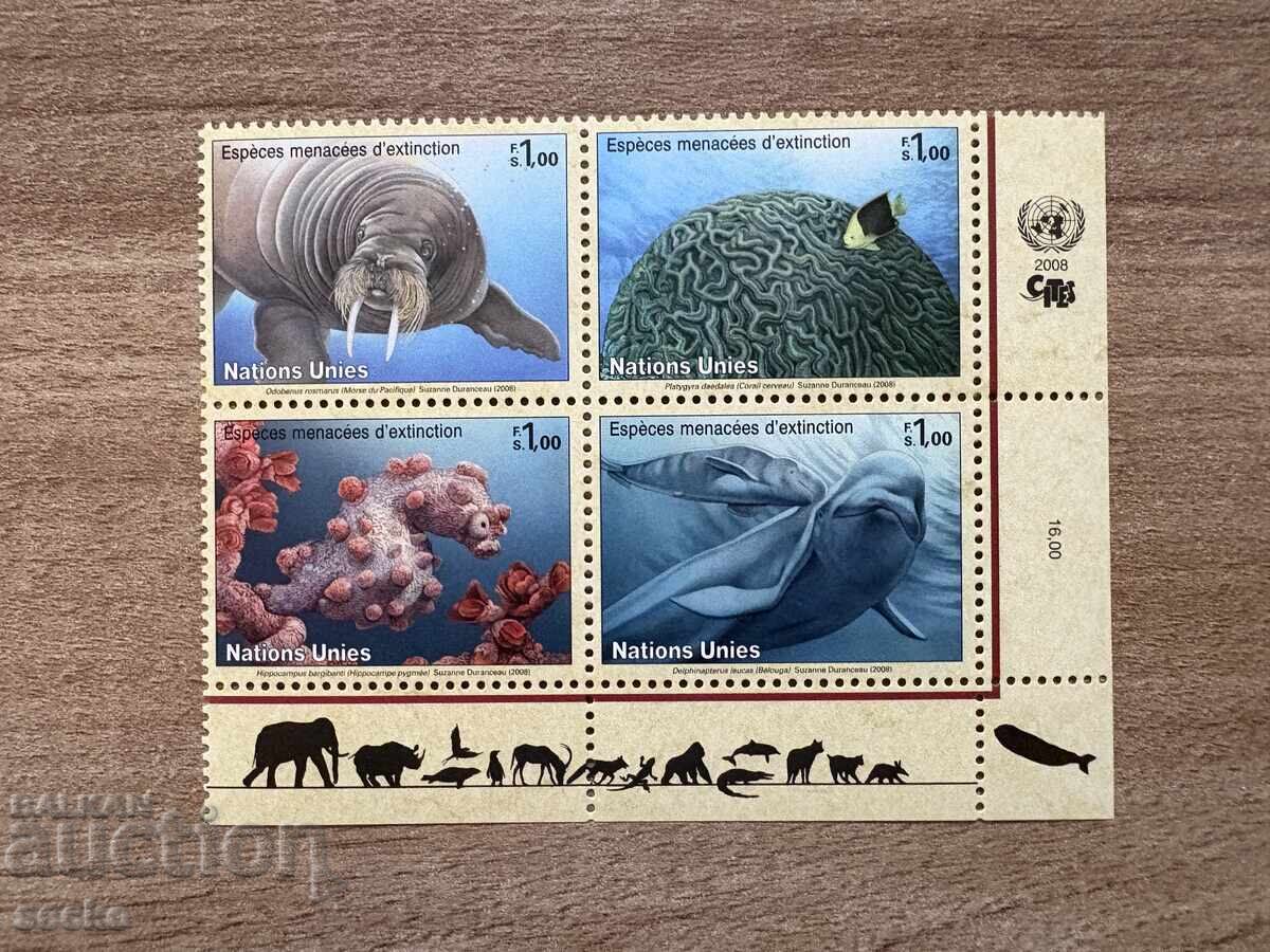 ООН Женева - Застрашени видове (2008) MNH