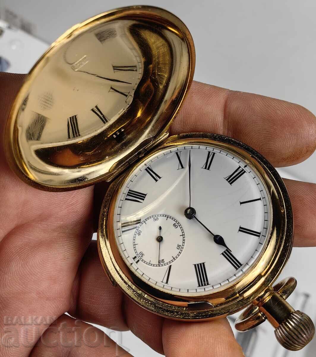 НАД 100-ГОДИШЕН ПОЗЛАТЕН МАРКИРАН МЪЖКИ ДЖОБЕН ЧАСОВНИК с цена € 99.70 | 195.00 лв. НАД 100-ГОДИШЕН ПОЗЛАТЕН МАРКИРАН МЪЖКИ ДЖОБЕН ЧАСОВНИК с цена € 99.70 | 195.00 лв.