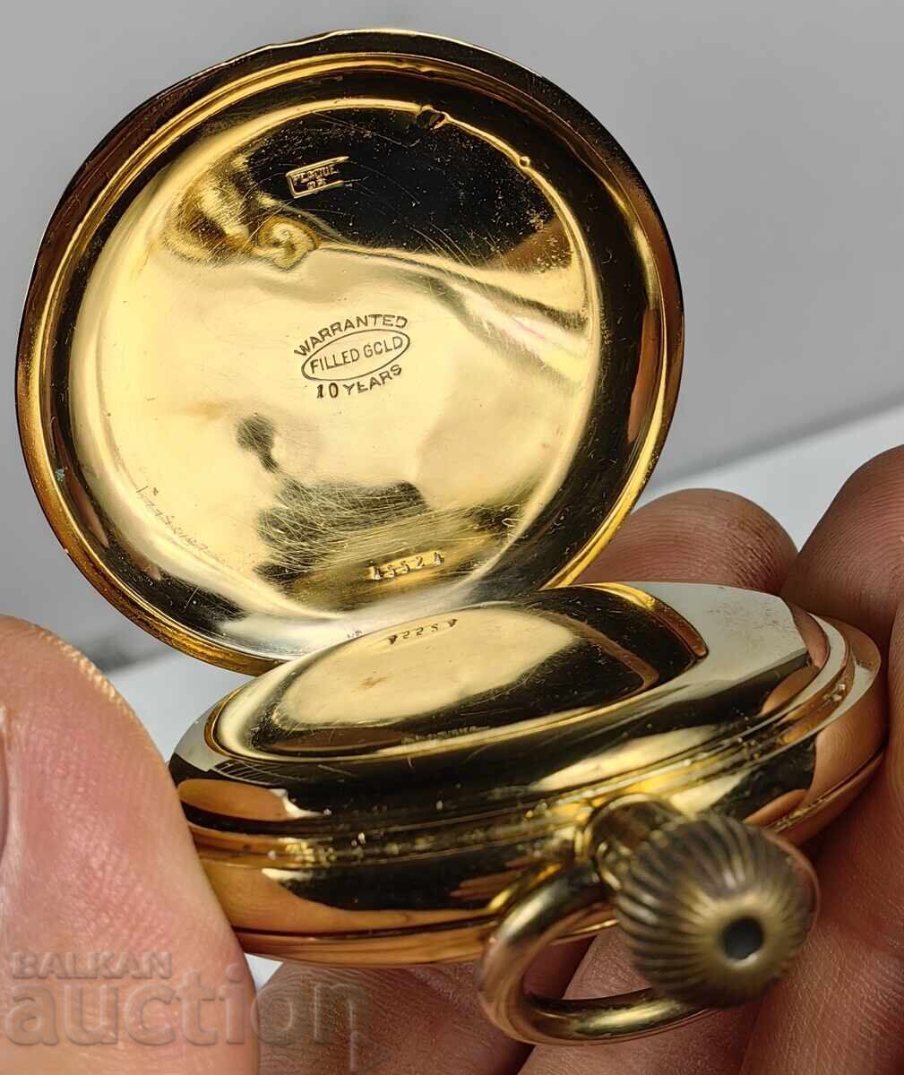 НАД 100-ГОДИШЕН ПОЗЛАТЕН МАРКИРАН МЪЖКИ ДЖОБЕН ЧАСОВНИК - 5 НАД 100-ГОДИШЕН ПОЗЛАТЕН МАРКИРАН МЪЖКИ ДЖОБЕН ЧАСОВНИК - 5