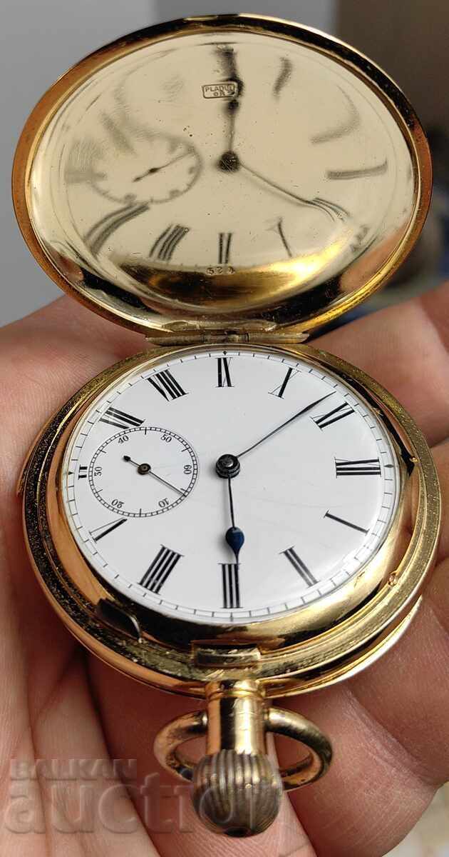 НАД 100-ГОДИШЕН ПОЗЛАТЕН МАРКИРАН МЪЖКИ ДЖОБЕН ЧАСОВНИК НАД 100-ГОДИШЕН ПОЗЛАТЕН МАРКИРАН МЪЖКИ ДЖОБЕН ЧАСОВНИК