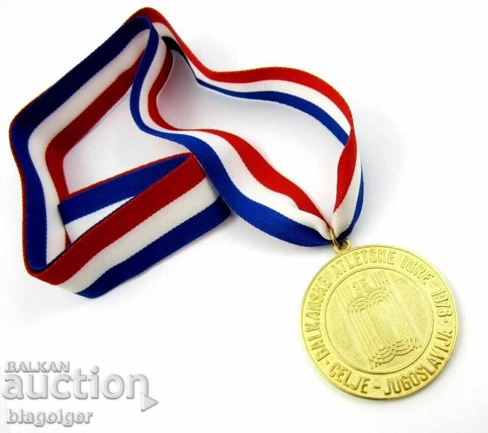 Delivery of 1976 Balkan Games Ciele, Yugoslavia - Gold Medal - Winner