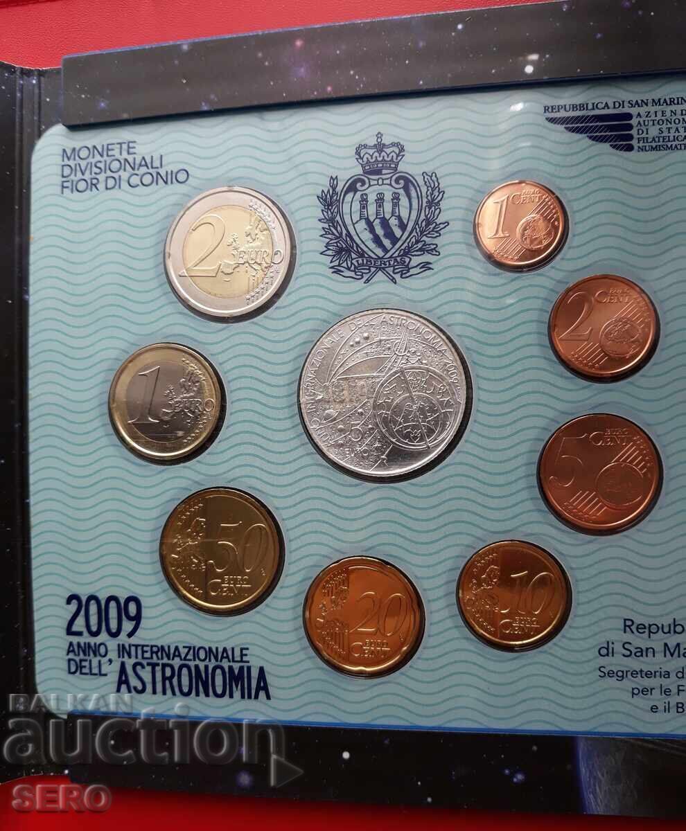 Auction San Marino SET 2009 of 9 coins - 5 euro silver Auction San Marino SET 2009 of 9 coins - 5 euro silver