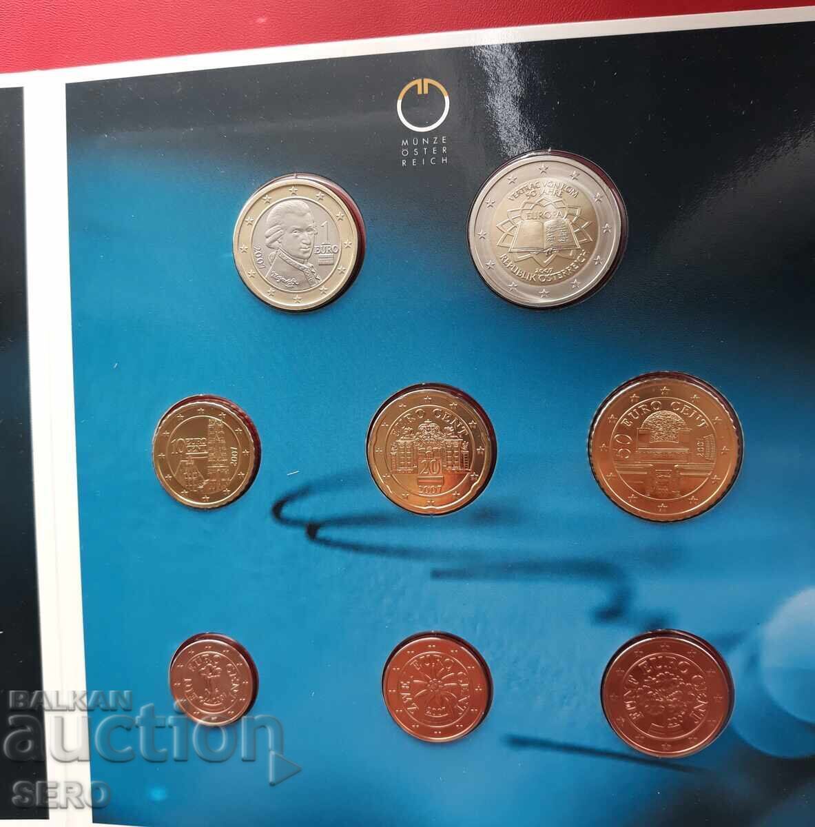 Austria SET 2007 of 8 coins - The Treaty of Rome - 5 Austria SET 2007 of 8 coins - The Treaty of Rome - 5