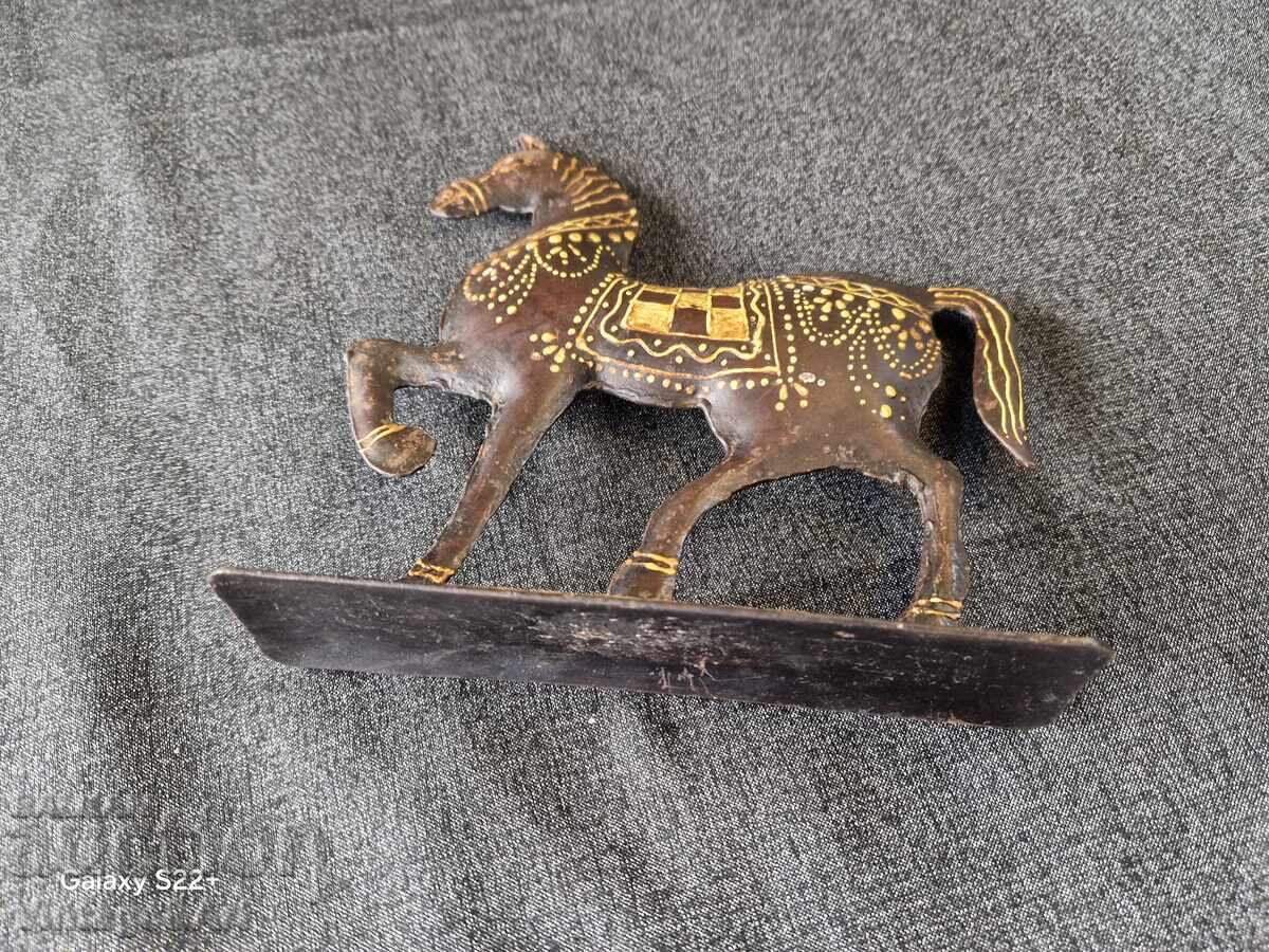 Figurină metalică veche de tablă, cal - 5 Figurină metalică veche de tablă, cal - 5