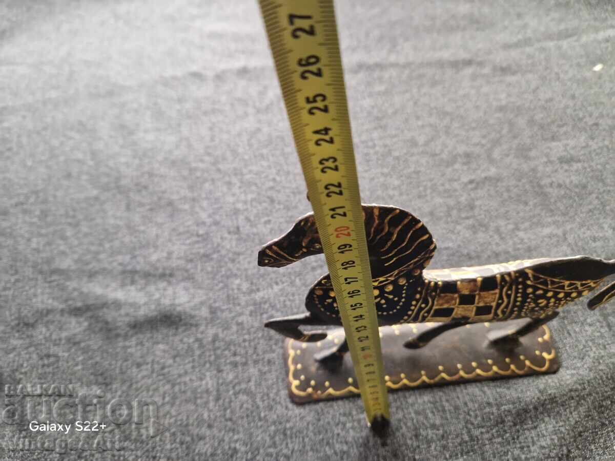 Figurină metalică veche de tablă, cal - 7 Figurină metalică veche de tablă, cal - 7