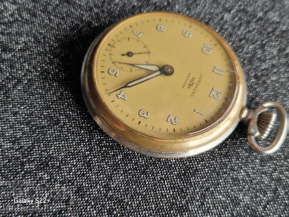 Παράδοση Σταρ Τσέπης Ρολόι Junghans Λειτουργικό Παράδοση Σταρ Τσέπης Ρολόι Junghans Λειτουργικό