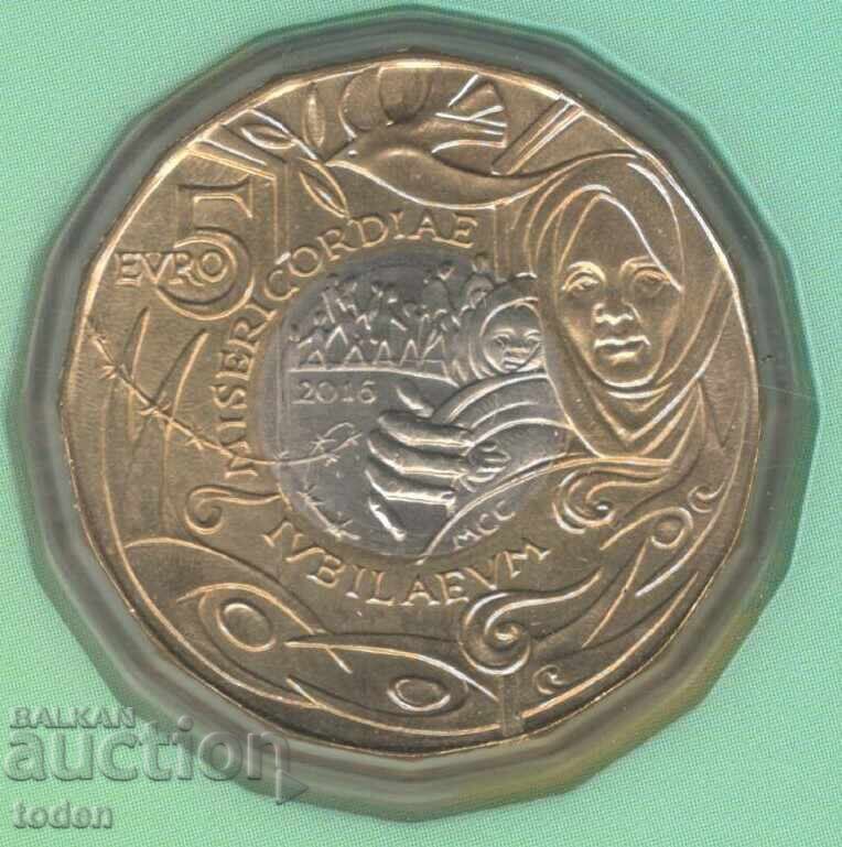San Marino-5 Euros-2016 R-KM# 549-Jubilee Year of Mercy