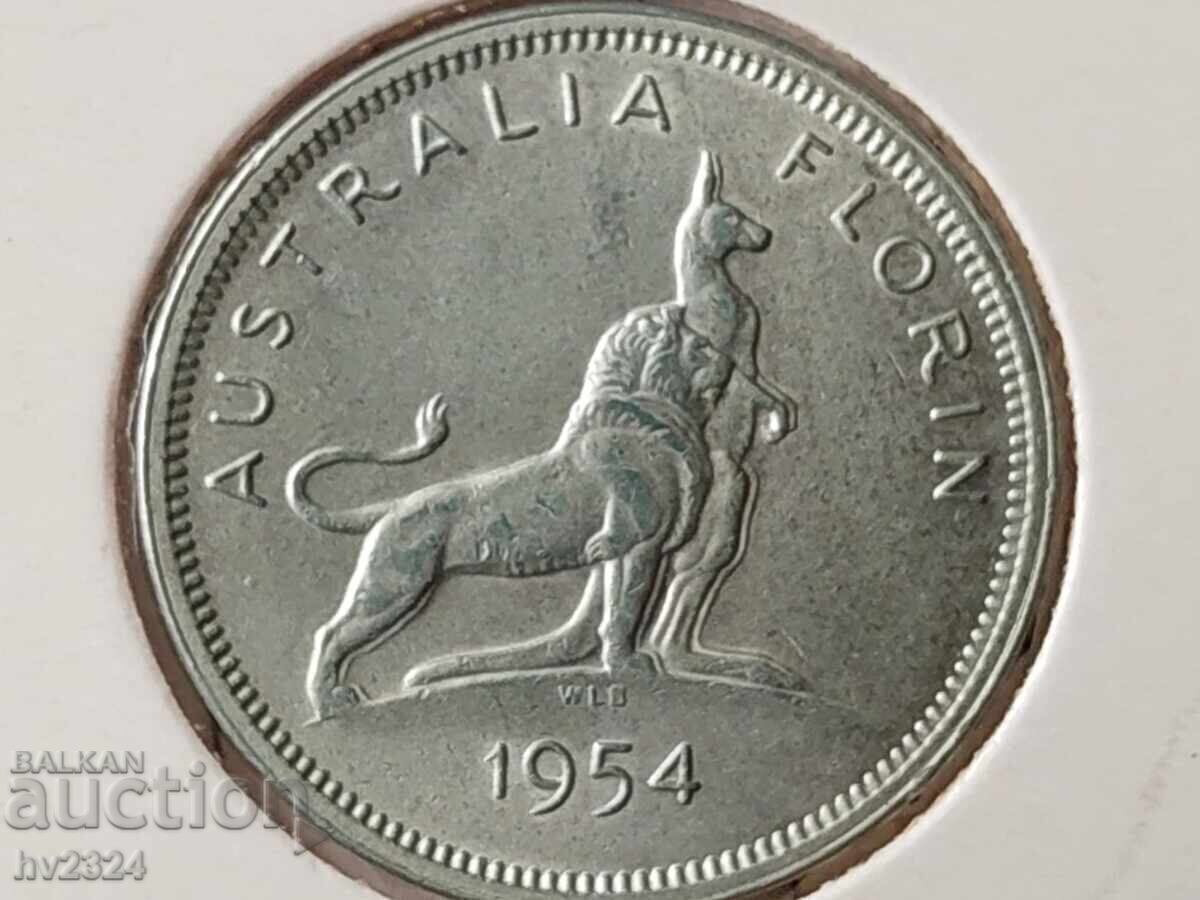 Australia 2 Shillings (Florin), 1954
