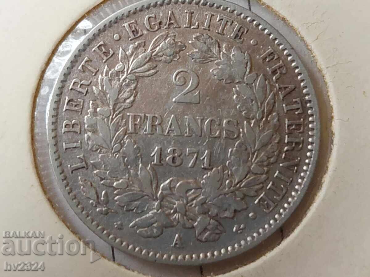 2 φράγκα 1871, Γαλλία
