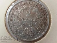 2 franci 1871, Franța