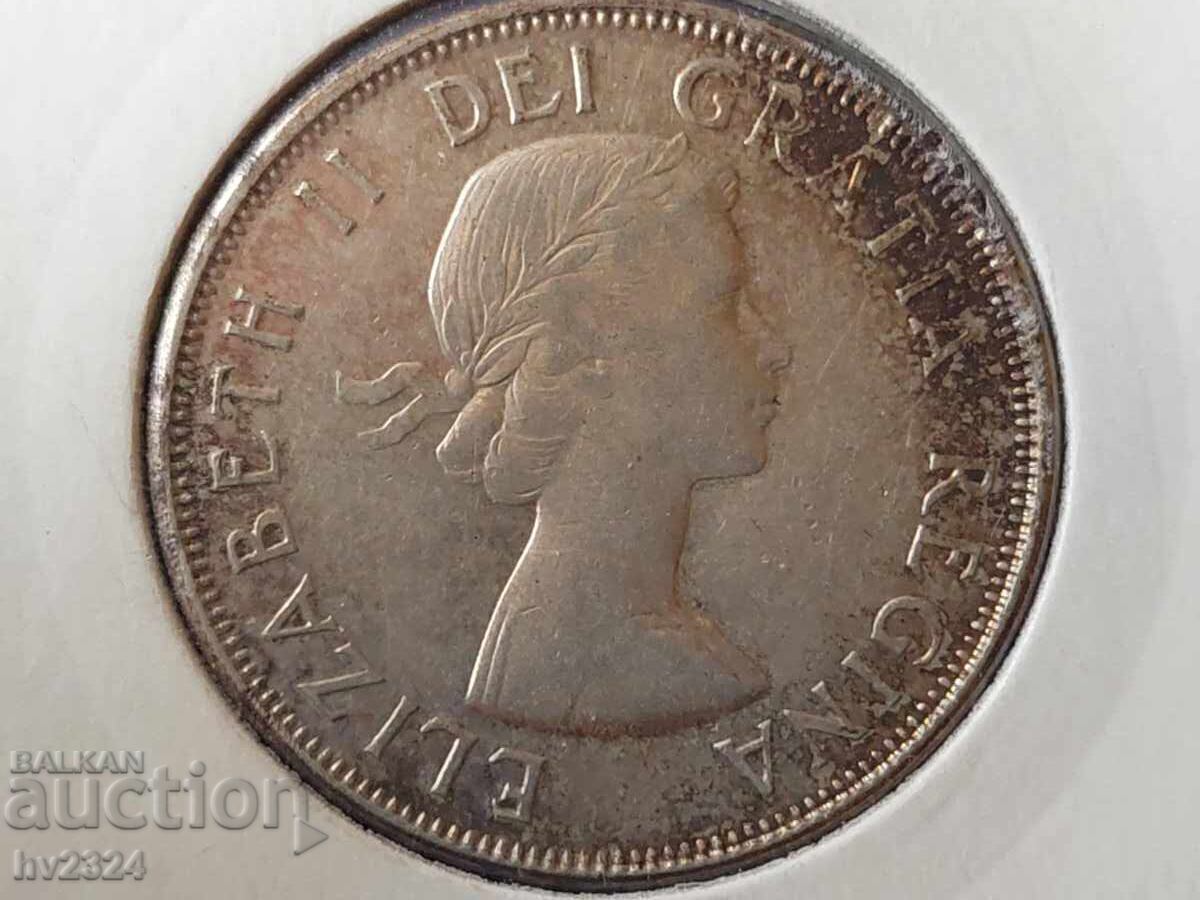 Canada 50 cenți, 1964, Argint cu preț € 30.00 | 58.68 BGN