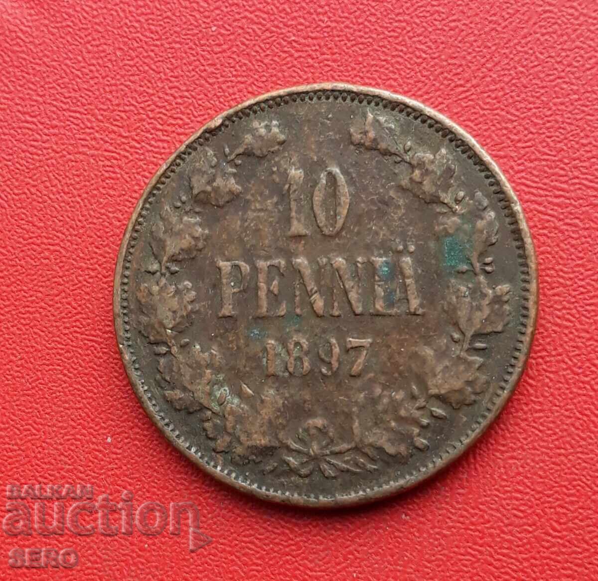 Ρωσία-Φινλανδία-10 πένι 1897