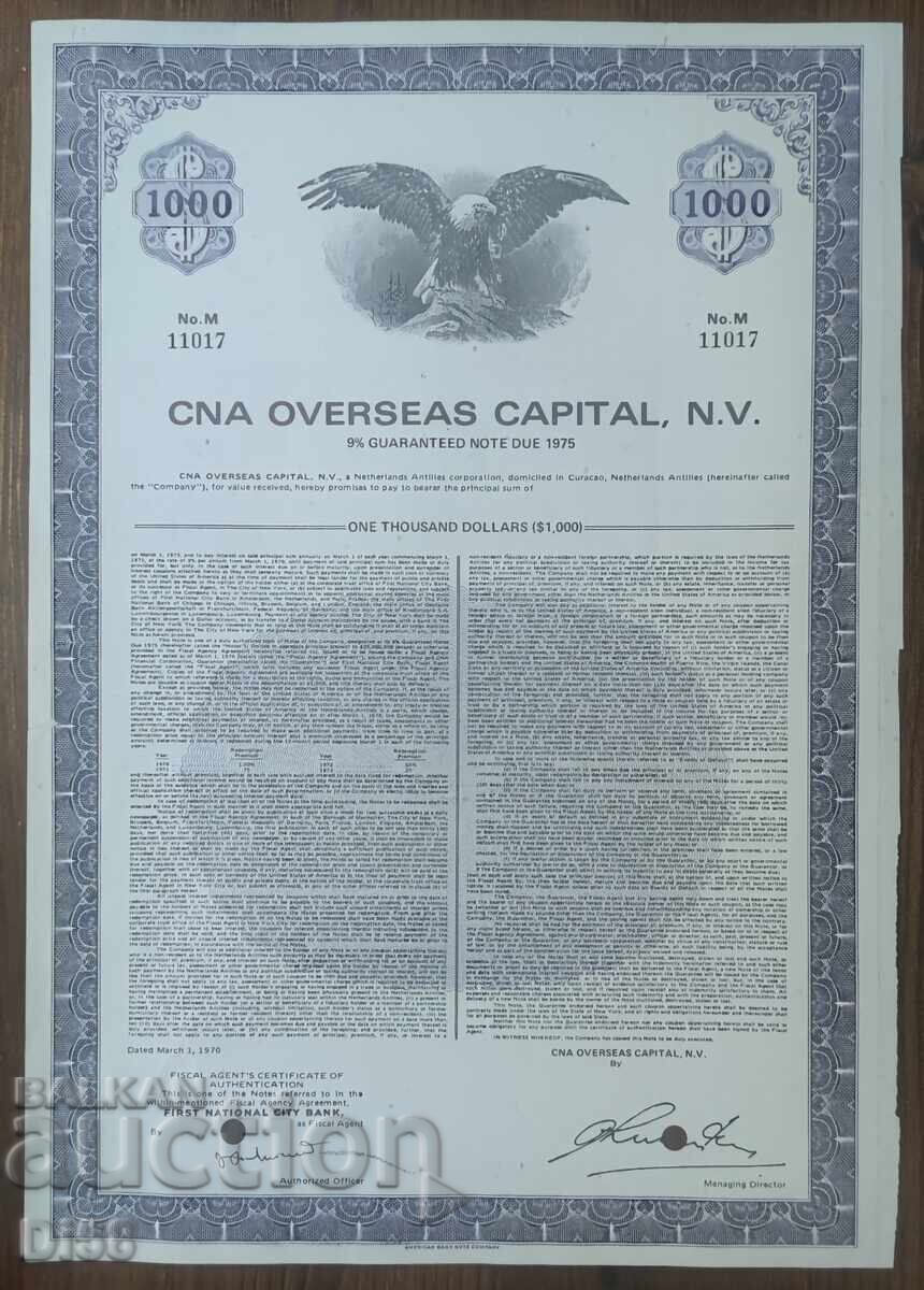 Old Bond – CNA Overseas Capital N.V