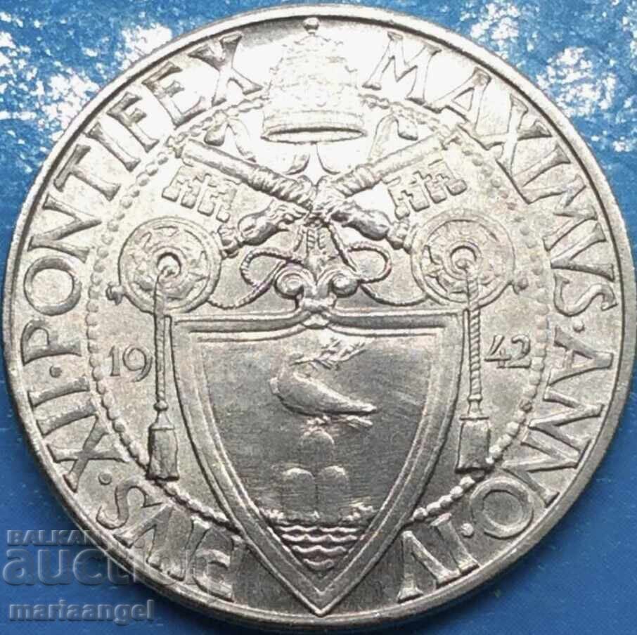 50 de cenți 1942 Vatican Pio al XII-lea - destul de rară - 5 50 de cenți 1942 Vatican Pio al XII-lea - destul de rară - 5