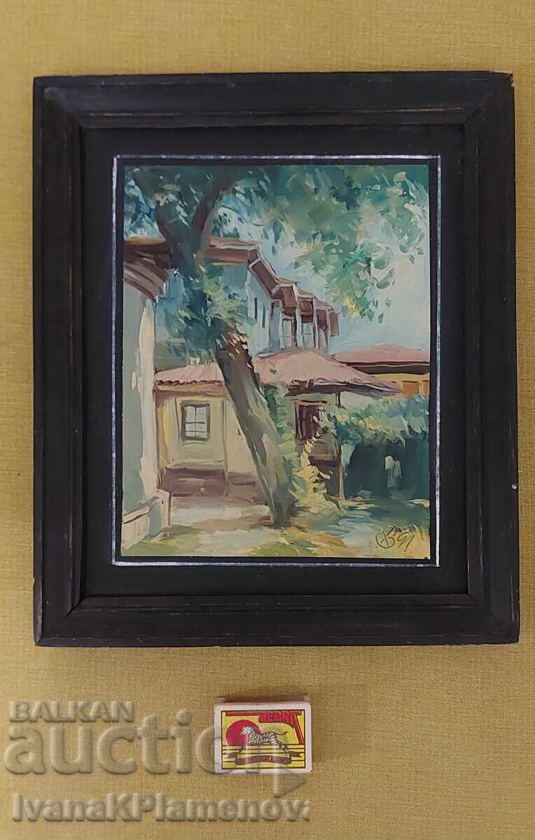 Painting on wooden board 30cm x 25cm for connoisseurs - 6