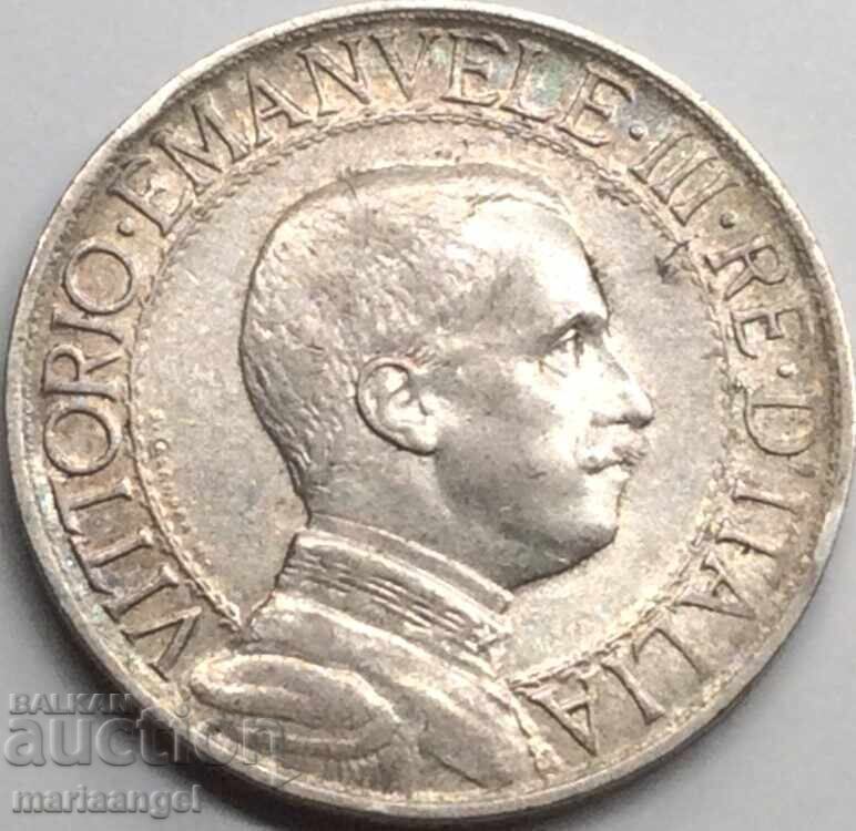 Livrarea 1 liră 1910 Italia Patină de argint Livrarea 1 liră 1910 Italia Patină de argint