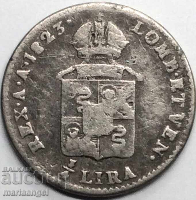 Δημοπρασία 1/4 Λίρα 1822 Αυστρία για Ιταλία - Λομβαρδία-Βενετία ασήμι Δημοπρασία 1/4 Λίρα 1822 Αυστρία για Ιταλία - Λομβαρδία-Βενετία ασήμι