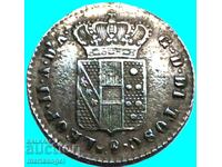 Quattino 1843 Tuscany Italy Leopold II - rare