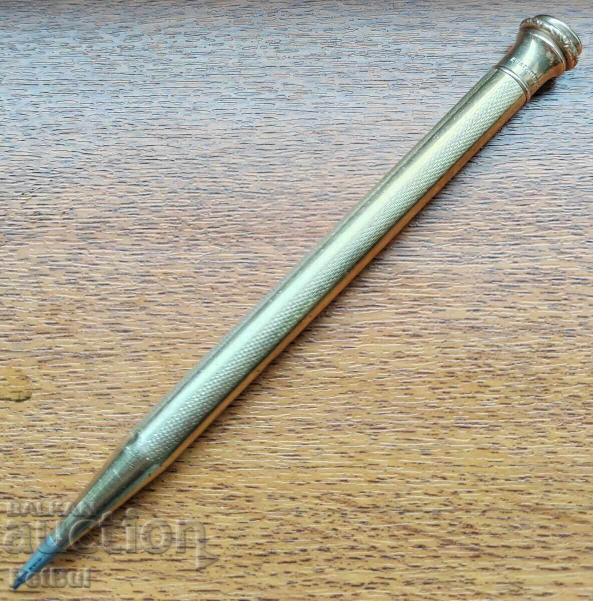 Delivery of 19th Century Gold-Plated Pen Pencil Rolled Gold Pencil 14k