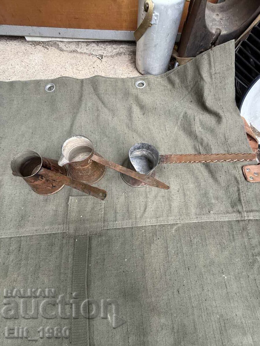 Lot of Copper Cezves for Turkish Coffee - 5