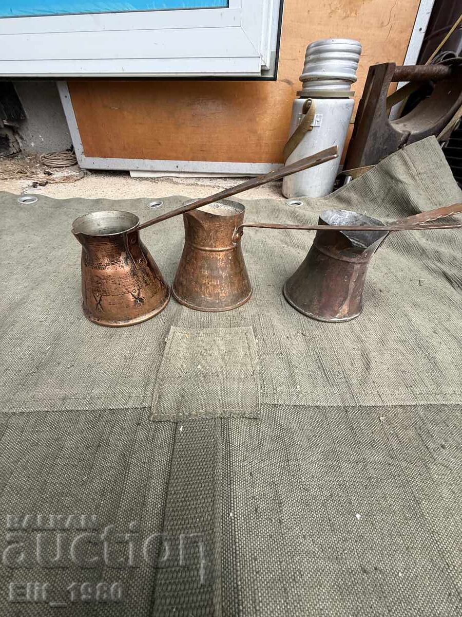 Χάλκινα μπρίκια για τούρκικο καφέ